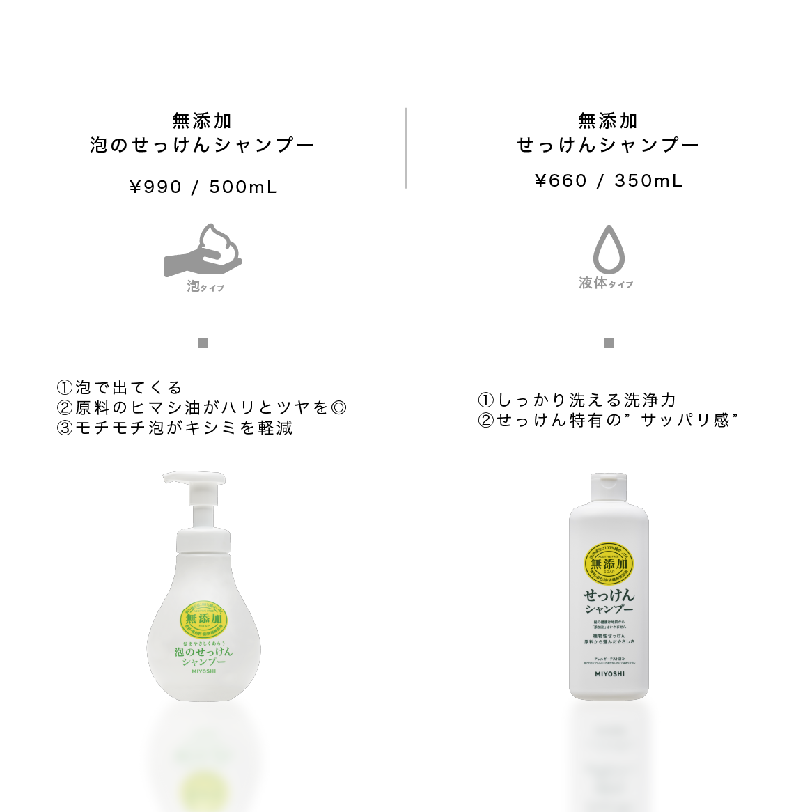 無添加泡のせっけんシャンプー 本体(500ml)