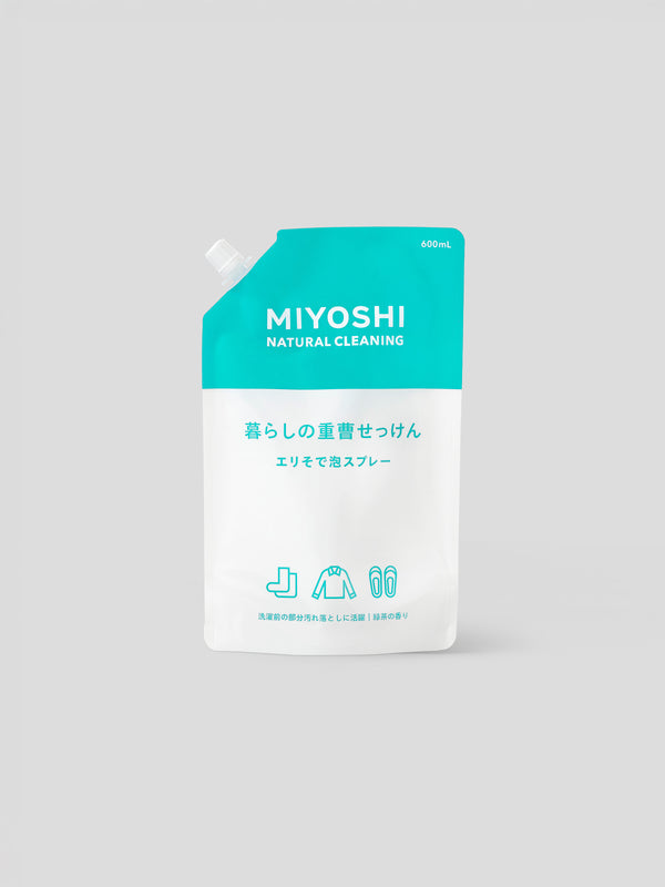 MIYOSHI 暮らしの重曹せっけん エリそで泡スプレー スパウト（詰め替え）