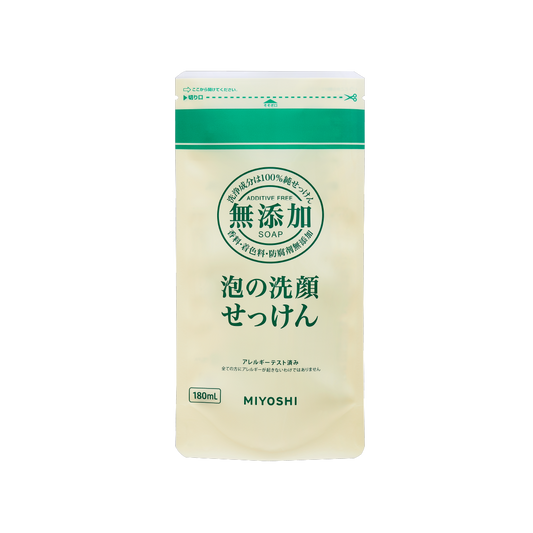 無添加 泡の洗顔せっけん<br>リフィル 180ml - MIYOSHI SOAP CORPORATION